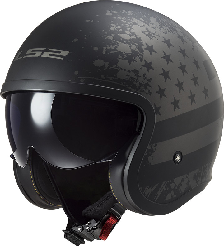 LS2 OF599 Spitfire noir Flag mat noir/titane
