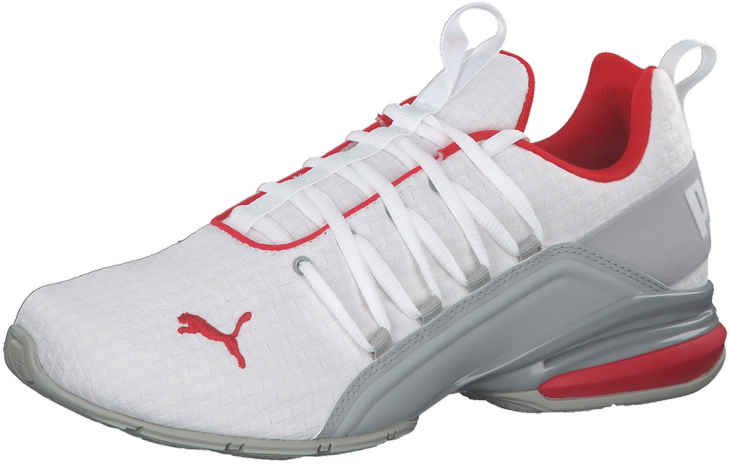 Puma Axelion Block puma white/high rise/high risk red