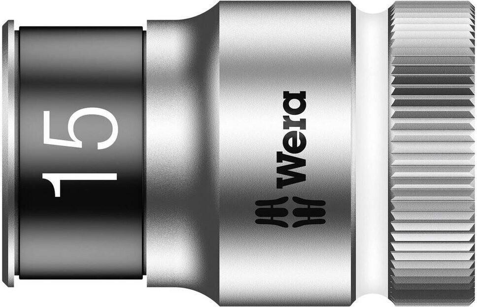 Wera Zyklop Steckschlüsseleinsatz 15 Mm – 3/8 Zoll Antrieb, 6-Punkt, 29 Mm Länge, CrV-Stahl