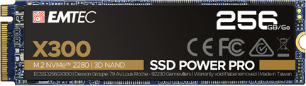 Emtec X300 Power Pro 256 Go M.2