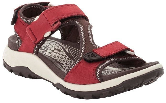 Jack Wolfskin Rocky Path Leather Sandal Women burgundy/dark brown