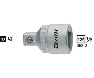 HAZET 958-1 Steckschlüssel Steck Nuss Adapter 1/2 auf 3/4 Zoll Kfz Werkzeug neu 