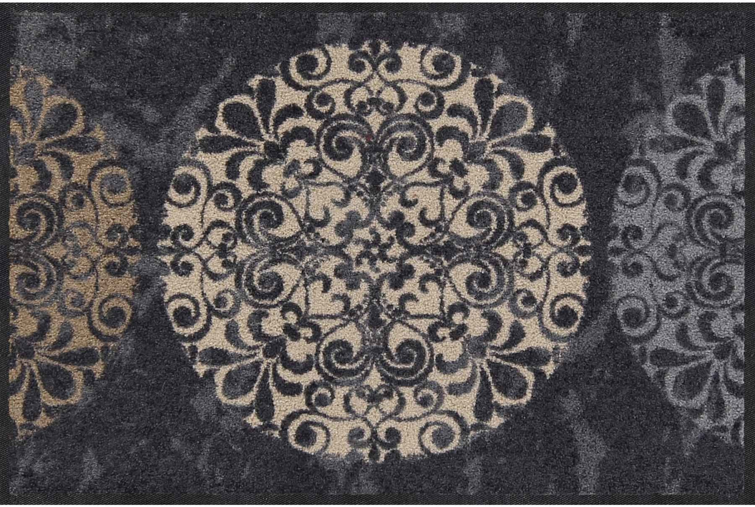 Salonloewe Fliesenkreise 50x75cm Grey/Brown-Beige
