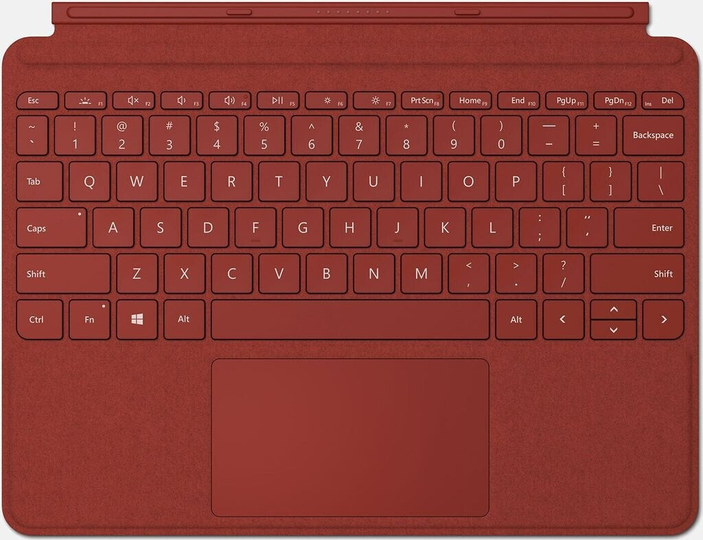 Microsoft Surface Go Type Cover Tastatur - Alcantara In Mohnrot, Kompatibel Mit Surface Go 1 & 2