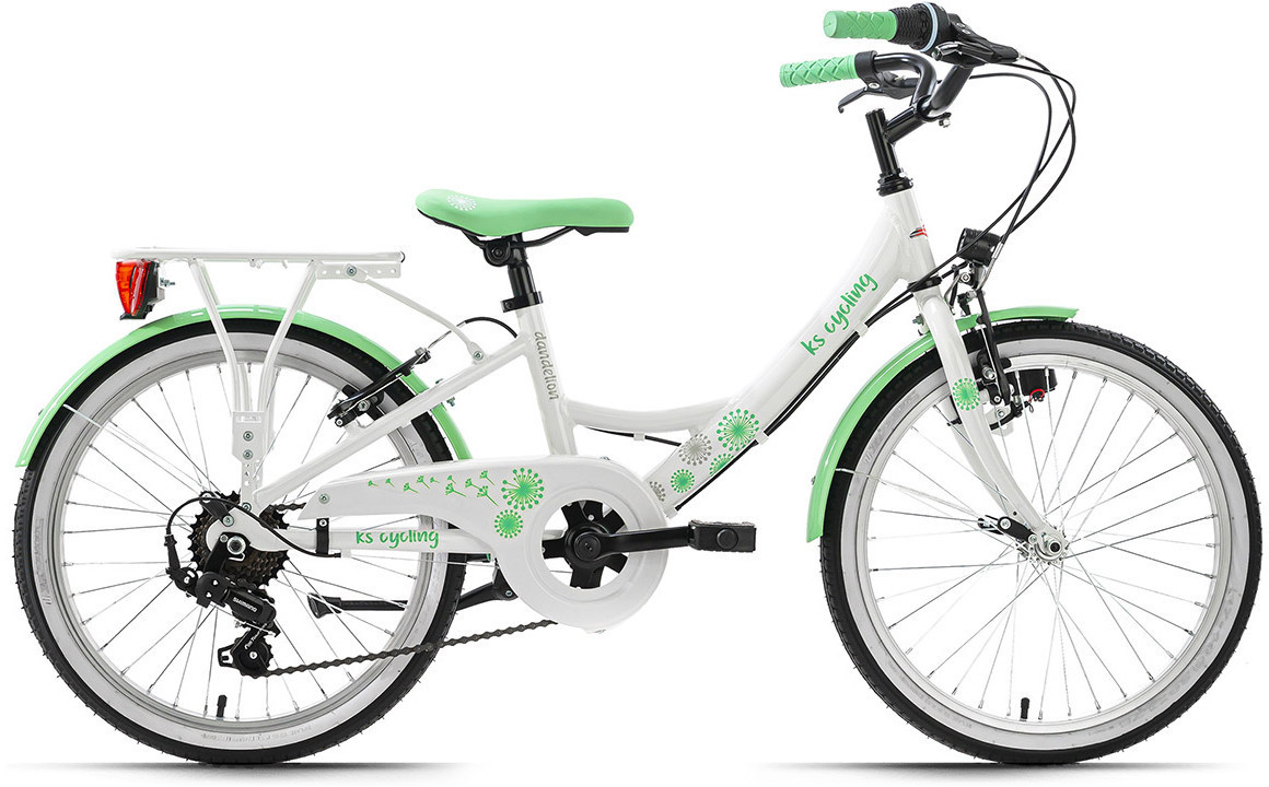 KS Cycling Dandelion 20 pouces 7 vitesses blanc/vert