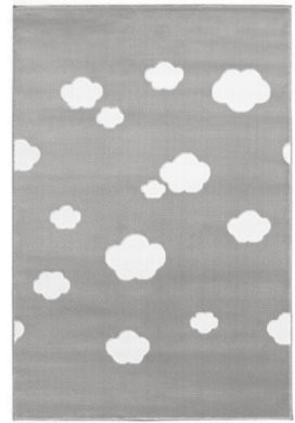 Livone Happy Rugs - Sky Cloud (160 x 230 cm) Silvergrey/White