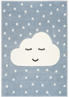 Livone Kids Love Rugs Smiley Cloud (100 x 150 cm) Blue/White