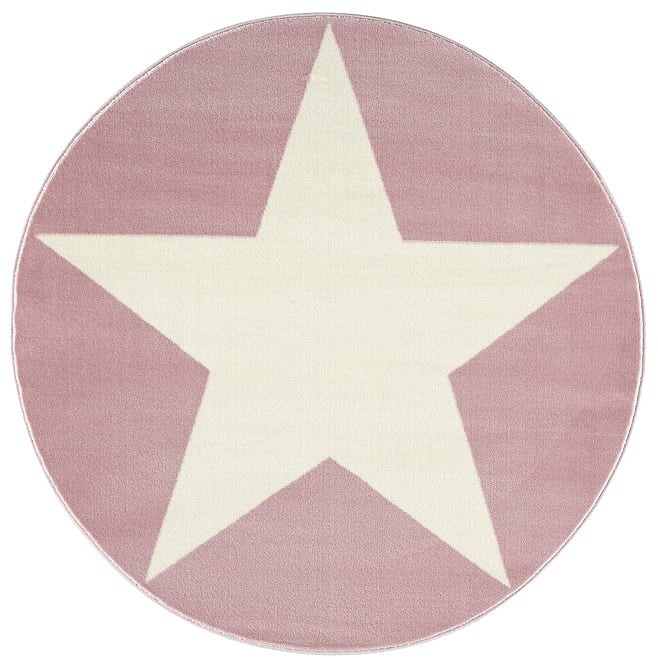 Livone Happy Rugs Shootingstar (ø 133 cm) Rose/White