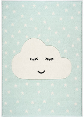Livone Kids Love Rugs Smiley Cloud (120 x 170 cm) Mint/White