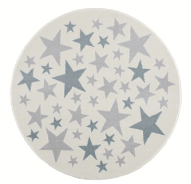 Livone Happy Rugs Stella rund (ø 160 cm) Cream/Silvergrey/Blue