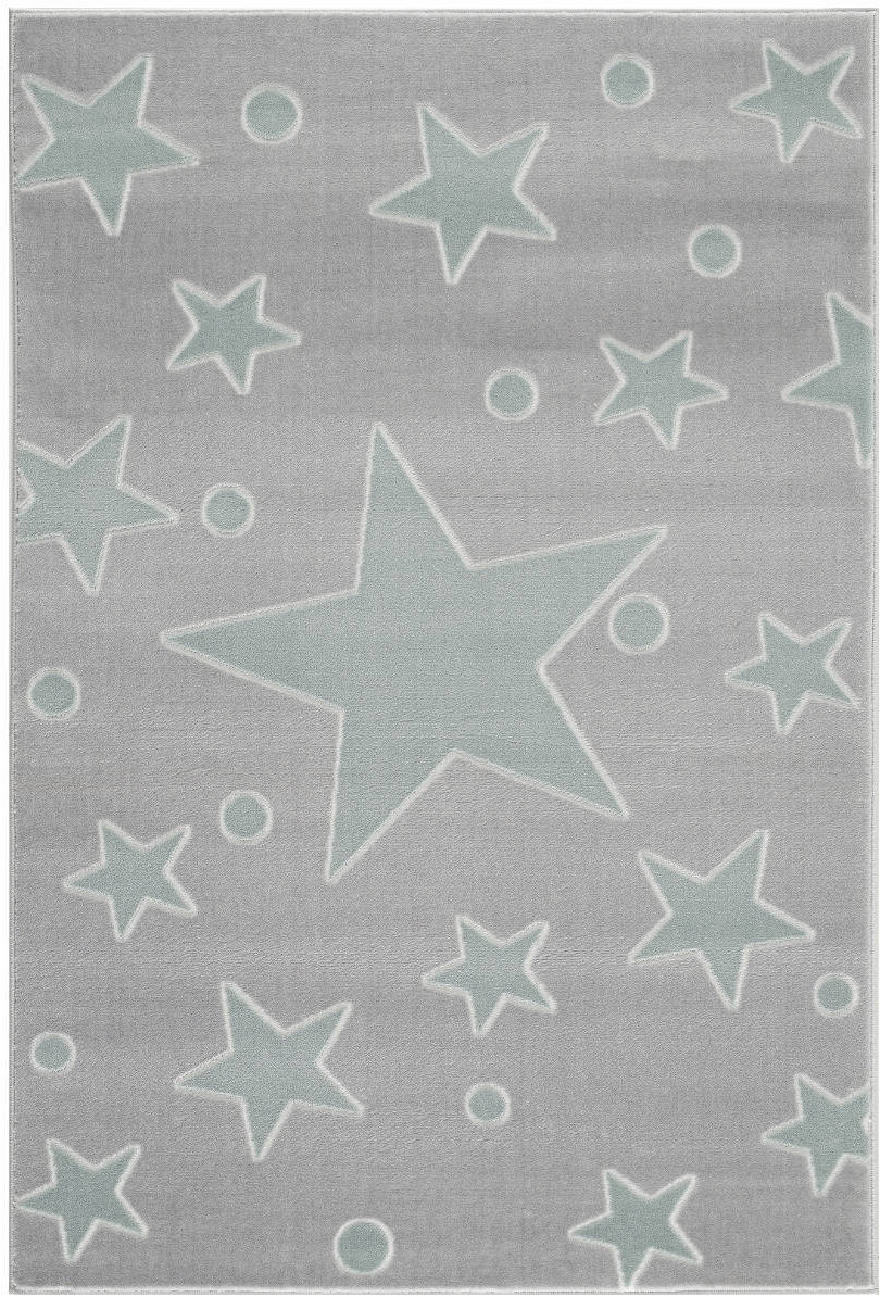Livone Happy Rugs Estrella (100 x 160 cm) Silver/Mint