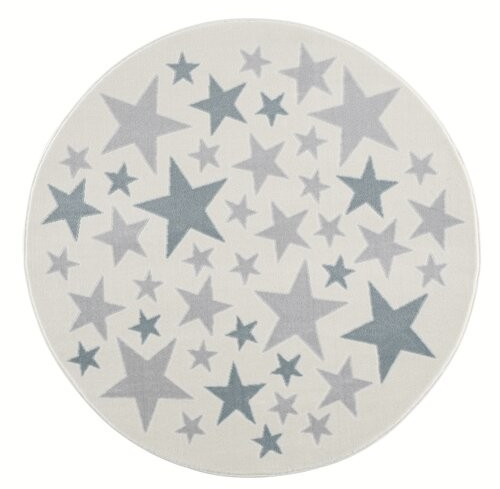 Livone Happy Rugs Stella (ø 133 cm) Cream/Silver/Blue