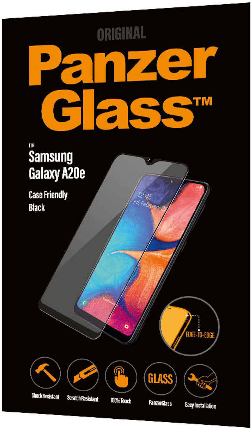 PanzerGlass Screen Protector black/transparent, Samsung Galaxy A20e