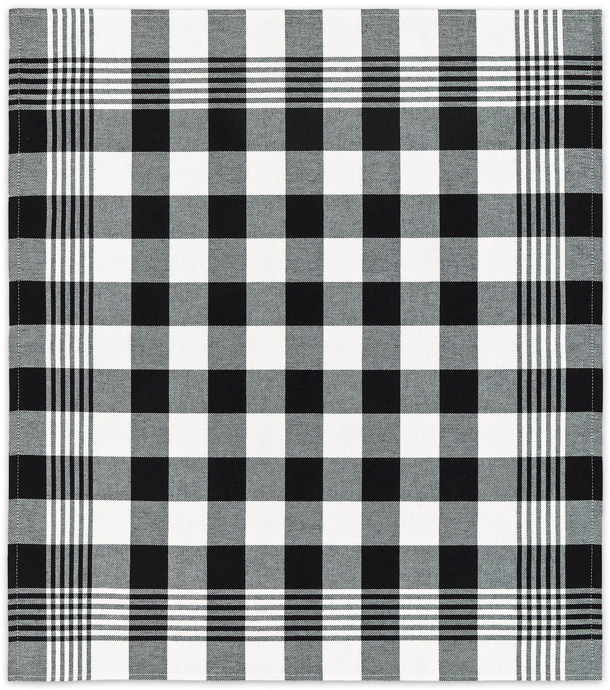 Damai Tea towel Block (set of 4 pieces) black and white