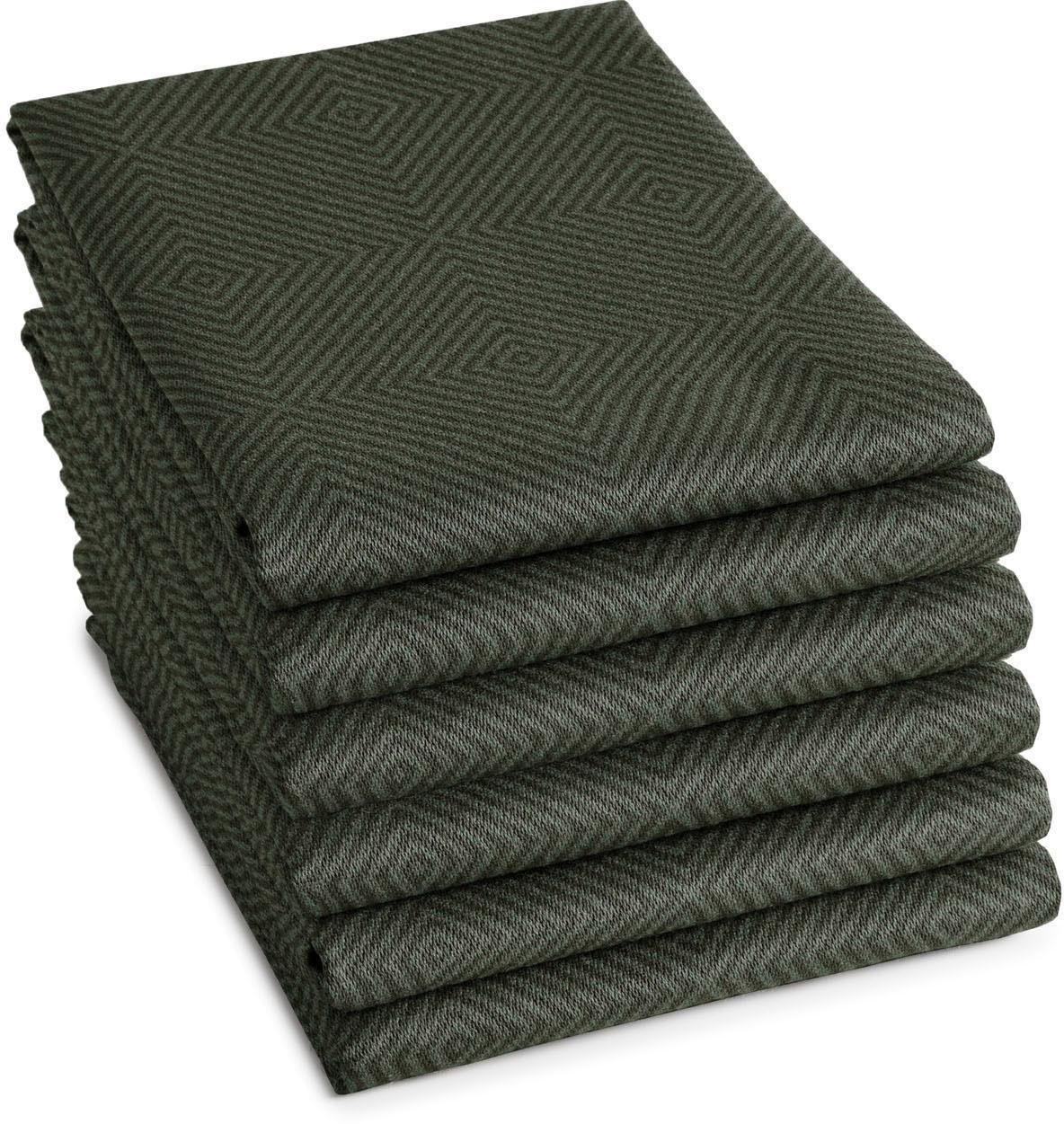 Damai Tea towel Cisis (set of 6 pieces) dark green