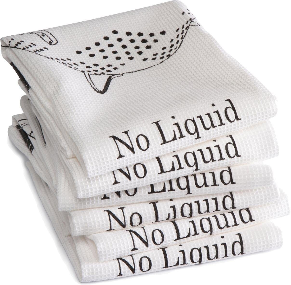 Damai tea towel No Liquid (set of 6 pieces) white white