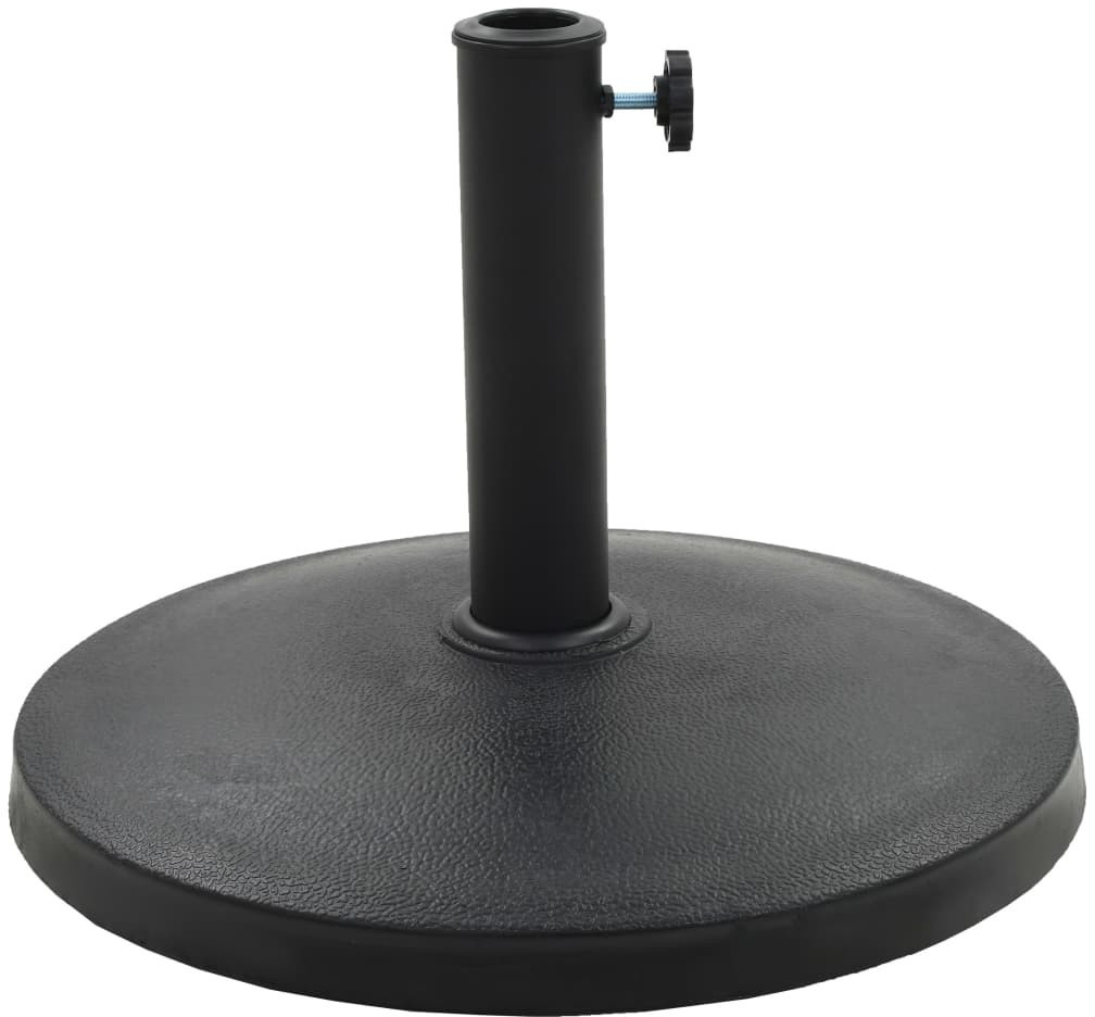 VidaXL Socle rond de parasol polyrésine 10 kg noir