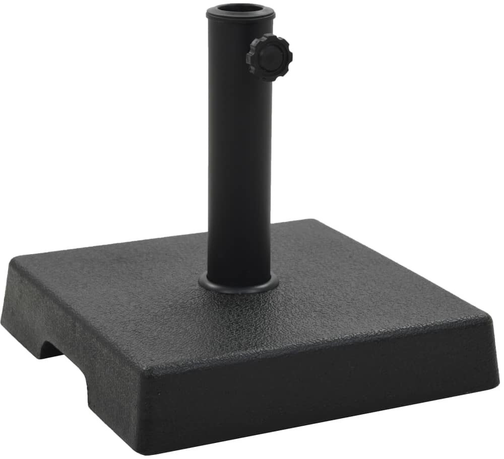 vidaXL Socle carré de parasol polyrésine 8 kg noir