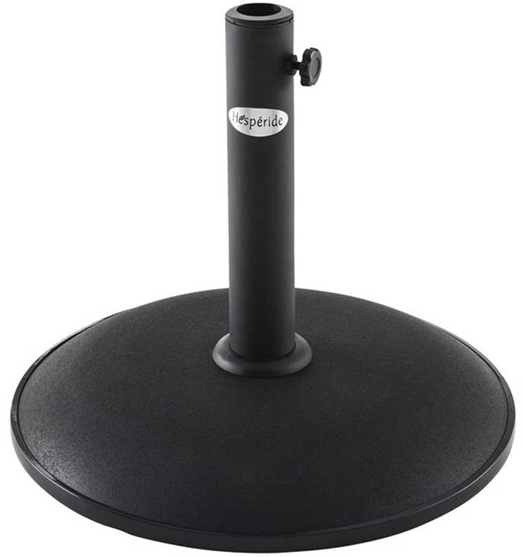 Hespéride Pied de parasol rond noir 15 kg