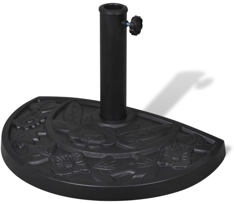 Helloshop26 Pied socle base de parasol semi-circulaire en résine diamètre 38 et 48 mm 9 kg
