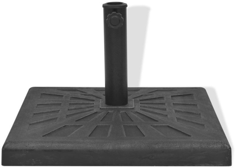 Helloshop26 Pied socle base carrée de parasol résine noir 19 kg