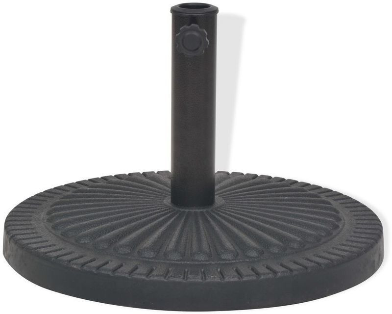 Helloshop26 Pied base de parasol résine rond diamètre 38 et 48 mm noir 14 kg