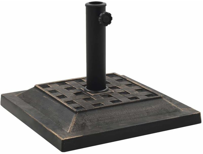 Helloshop26 Pied base socle carré de parasol résine diamètre de 38 et 48 mm 12 kg