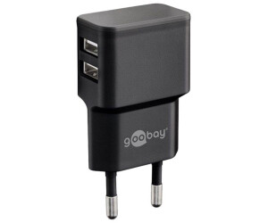 Goobay Dual USB Ladegerät 2,4 A ab € 5,20 | Preisvergleich goobay Dual USB Ladegerät 2,4 A schwarz