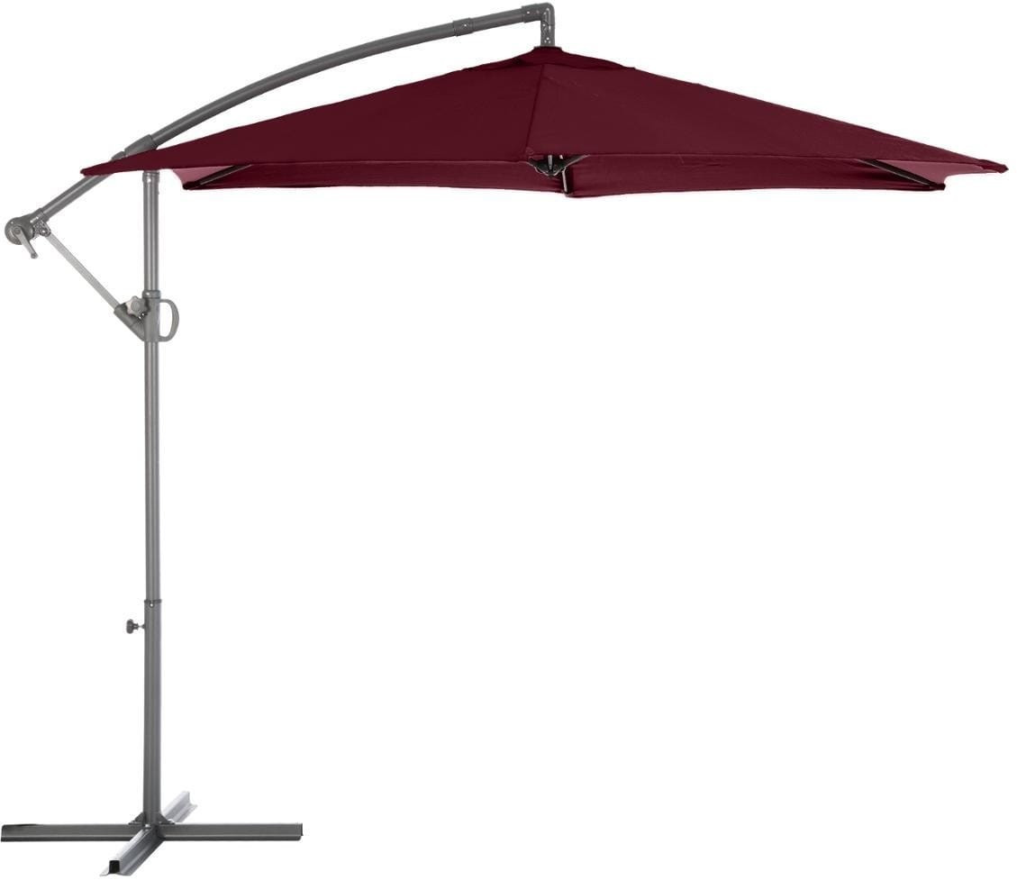 Hespéride Parasol déporté carré 2,5 x 2,5 m Janeiro bordeaux