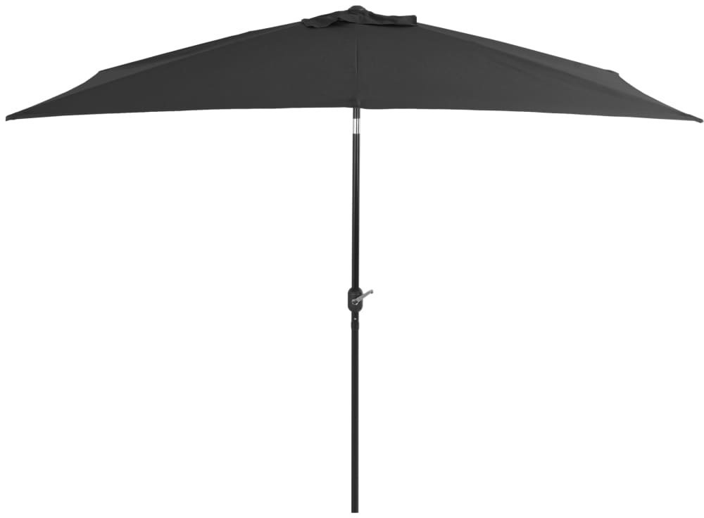 VidaXL Parasol avec mât en métal 300 x 200 cm anthracite (44501)