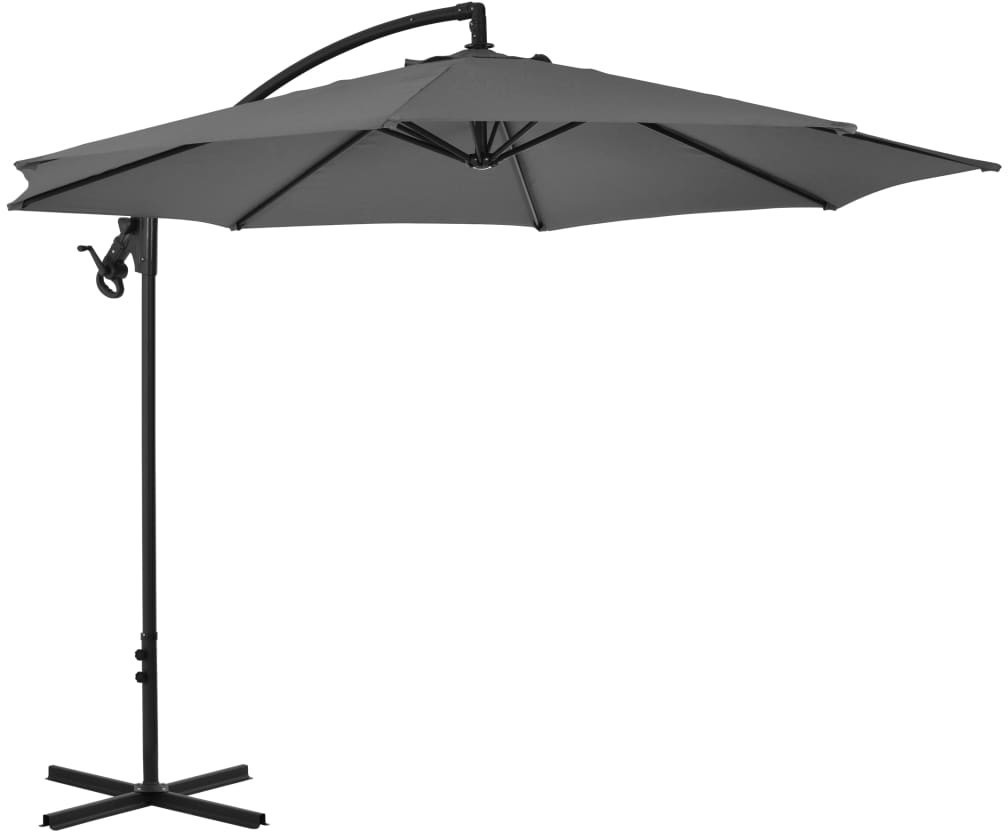 VidaXL Parasol en porte-à-faux poteau acier 300 cm