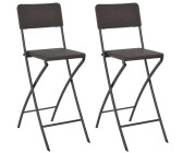 In-//Outdoor Poly-Rattan chrom 2x Barhocker HWC-G26 Barstuhl Drehhocker