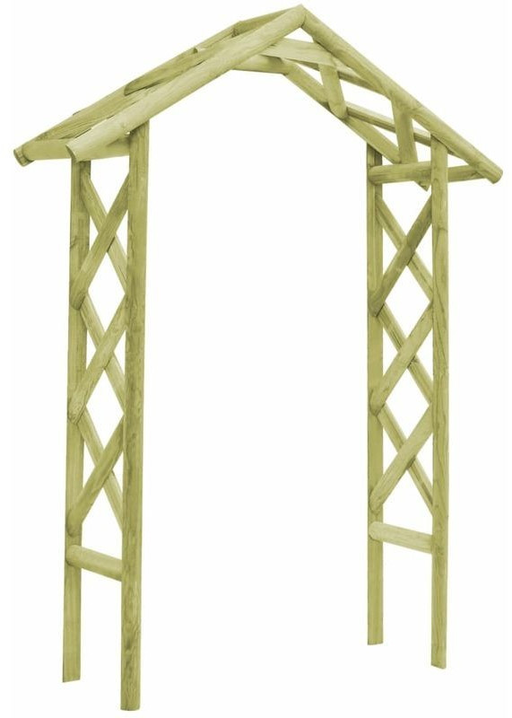 VidaXL Green Pine Wood Rose Bow