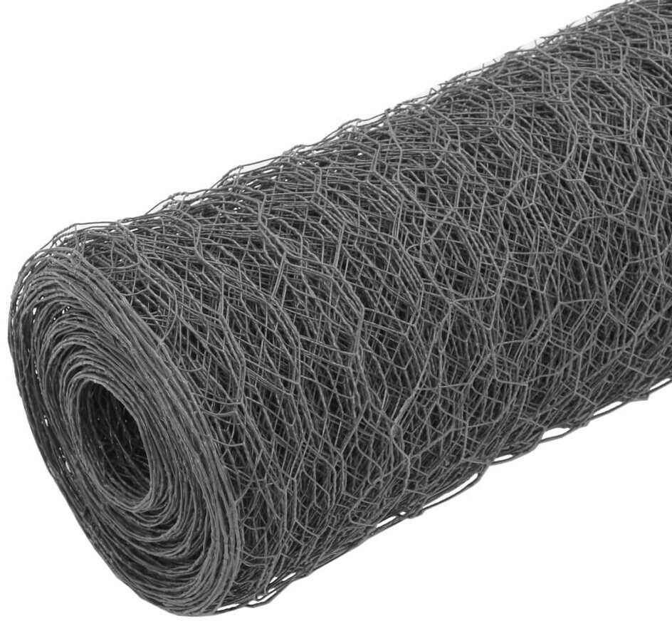 vidaXL Steel Euro Fence 25 x 0,75 m grey