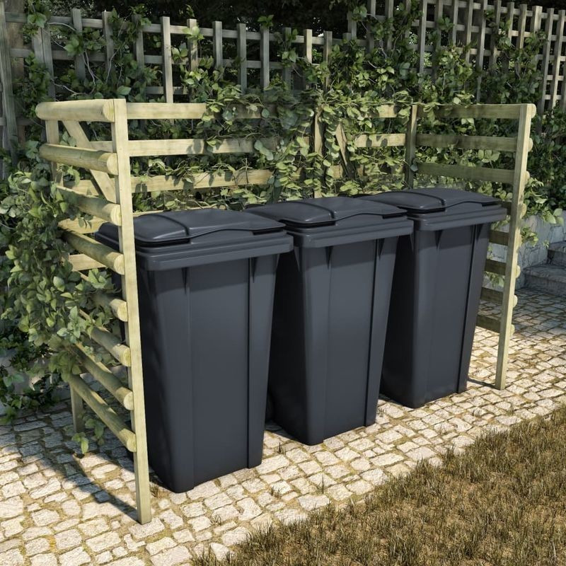 vidaXL Triple Impregnated Pine Triple Bin Cover