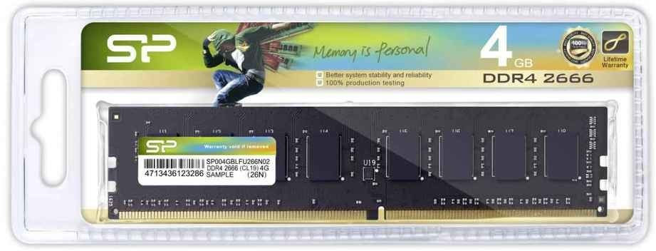 Silicon Power 4 Go DDR4-2666 CL19 (SP004 GoLFU266N02)