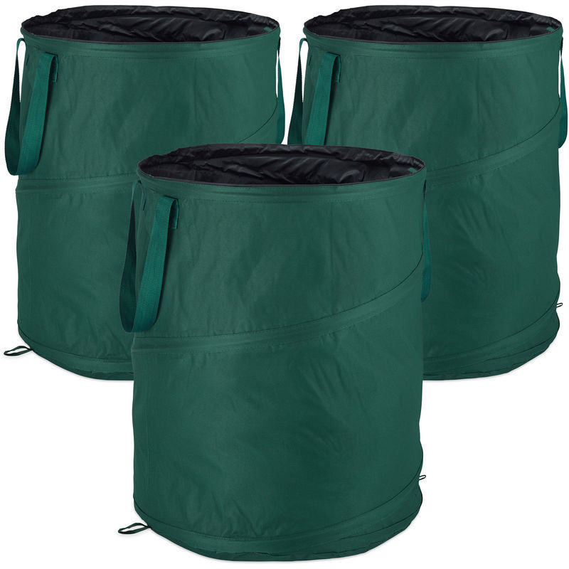 Relaxdays Pop Up Leaf Bags ∅ 55cm 160L (3 pcs)
