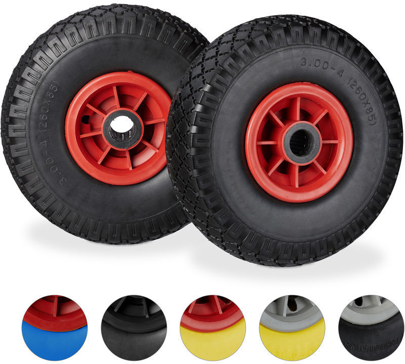 Relaxdays 10026070 2 wheels black/red