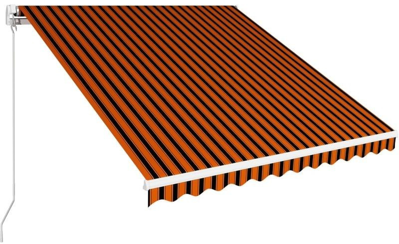 VidaXL Manual Retractable Awning 300x250 cm orange/brown