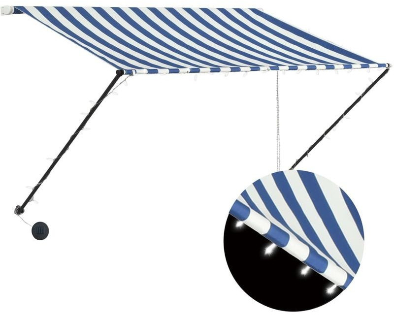 VidaXL Retractable Awning with LED 250x150 cm