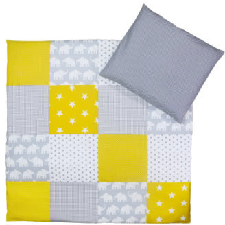 Ullenboom Patchwork Bedding-Set elefant yellow