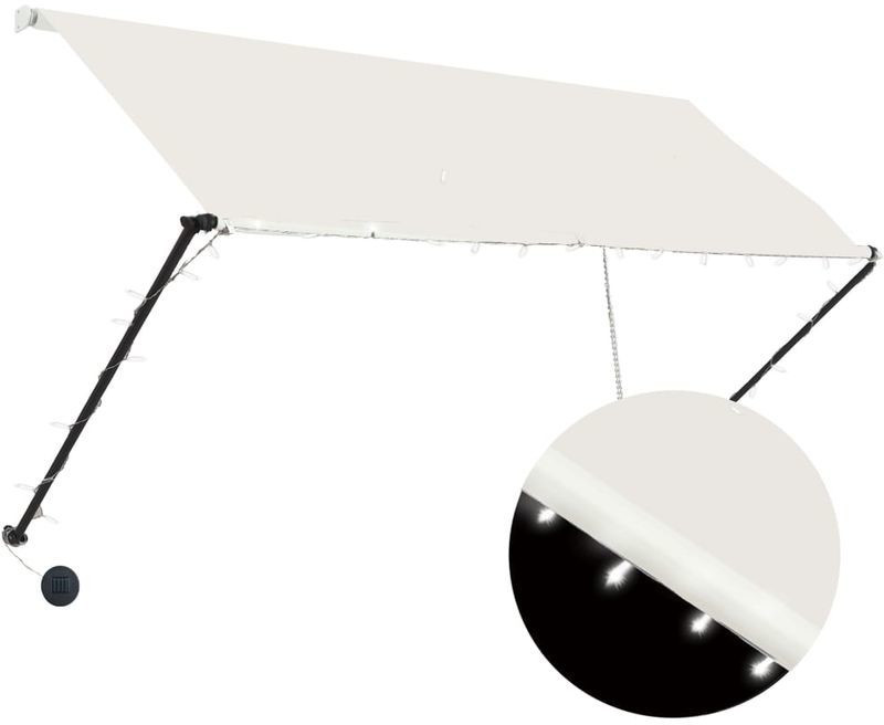 VidaXL Retractable Awning with LED 250x150 cm cream