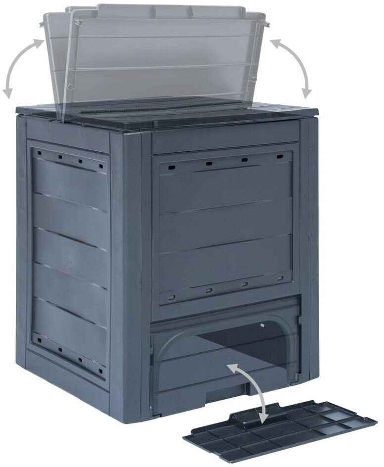 vidaXL vidaXL Garden Composter Grey 780L - detail view