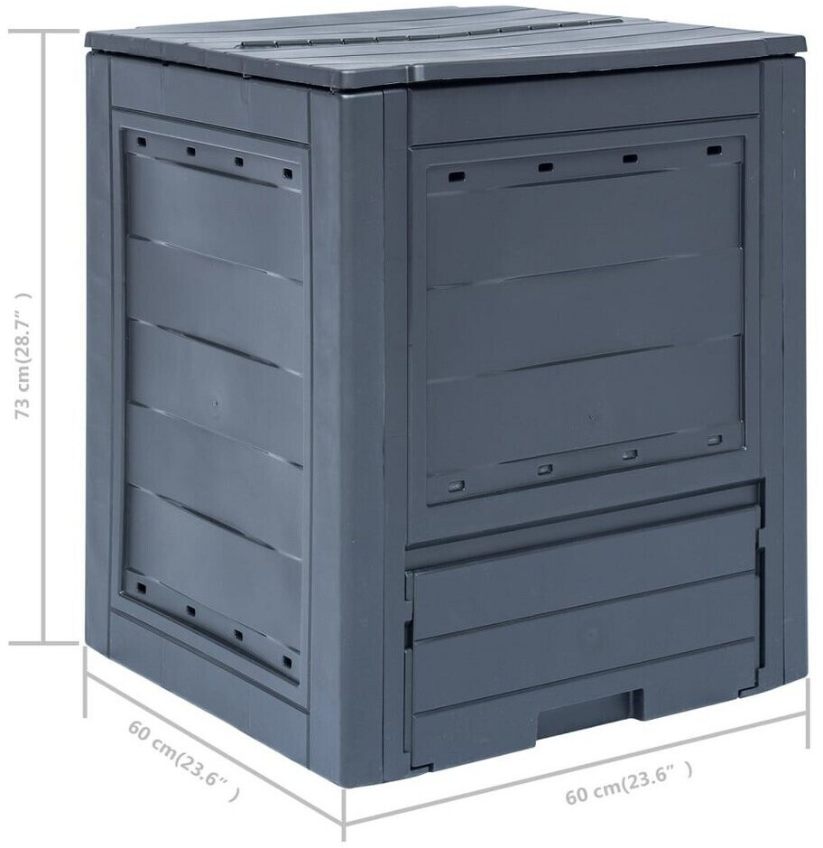 vidaXL vidaXL Garden Composter Grey 780L - view 7