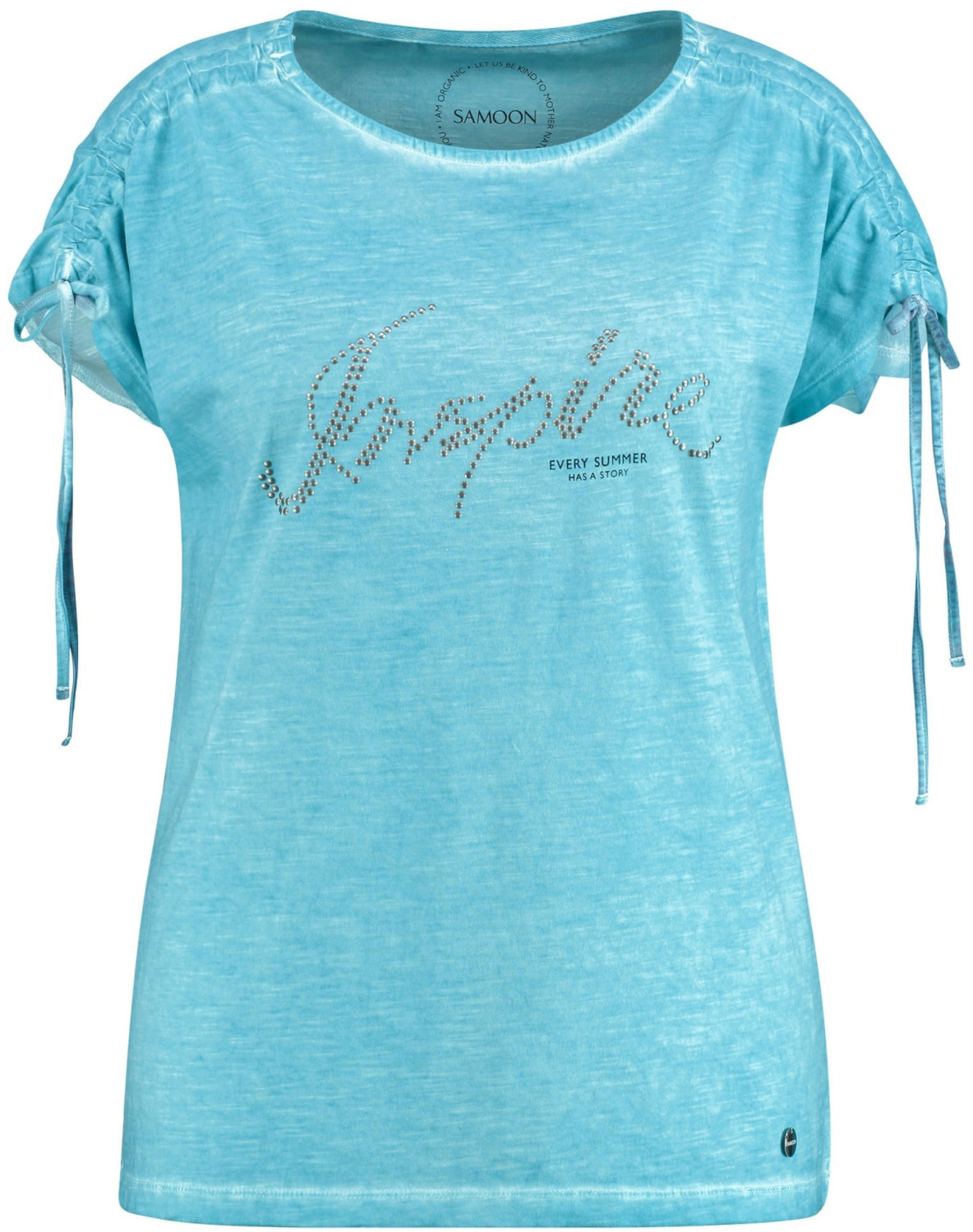 Samoon Shirt with Front-Applikation Organic Cotton aqua (14-471033-26074-8172)