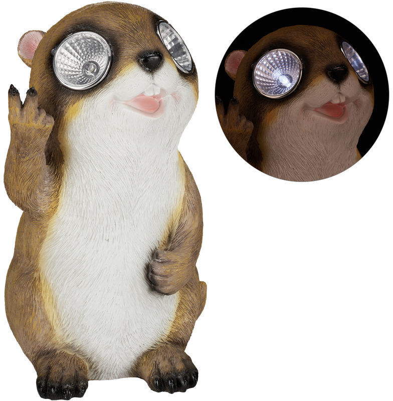 Relaxdays Marmot Solar Statue