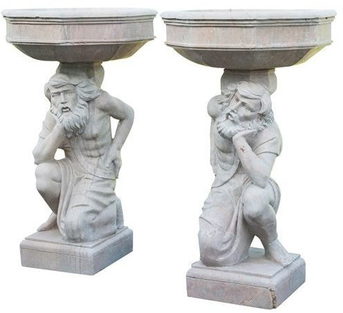 Biscottini International Couple of Marmor Statues