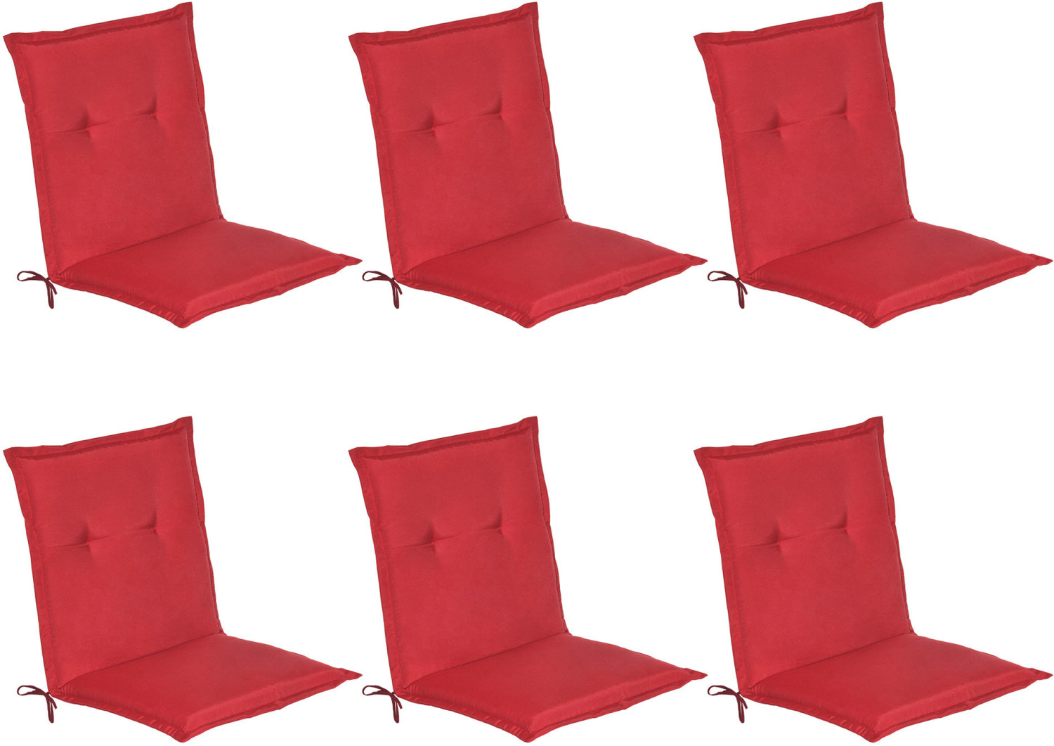 Beautissu Loft Nl 100x50 cm Set of 6 Red