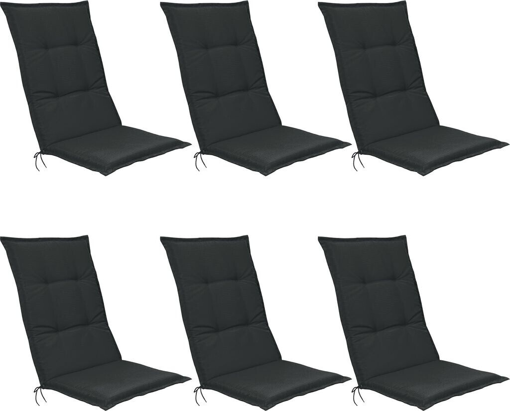 Beautissu Base Hl 120x50x6 cm Set of 6 Graphite
