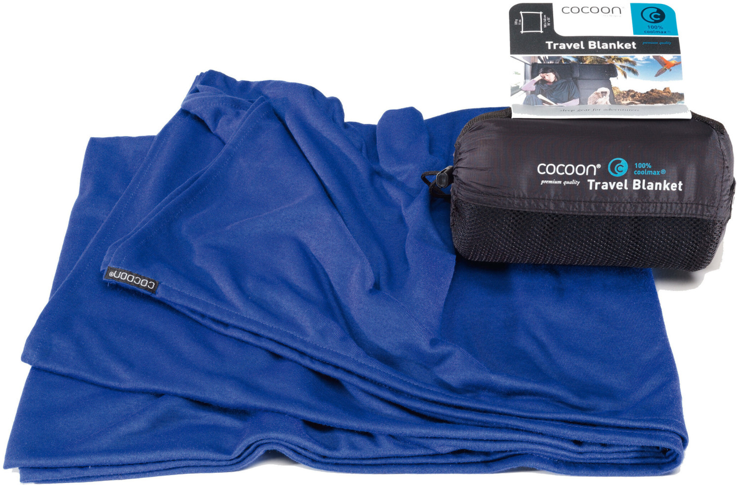 Photos - Sleeping Bag Cocoon Travel Blanket CoolMax royal blue 